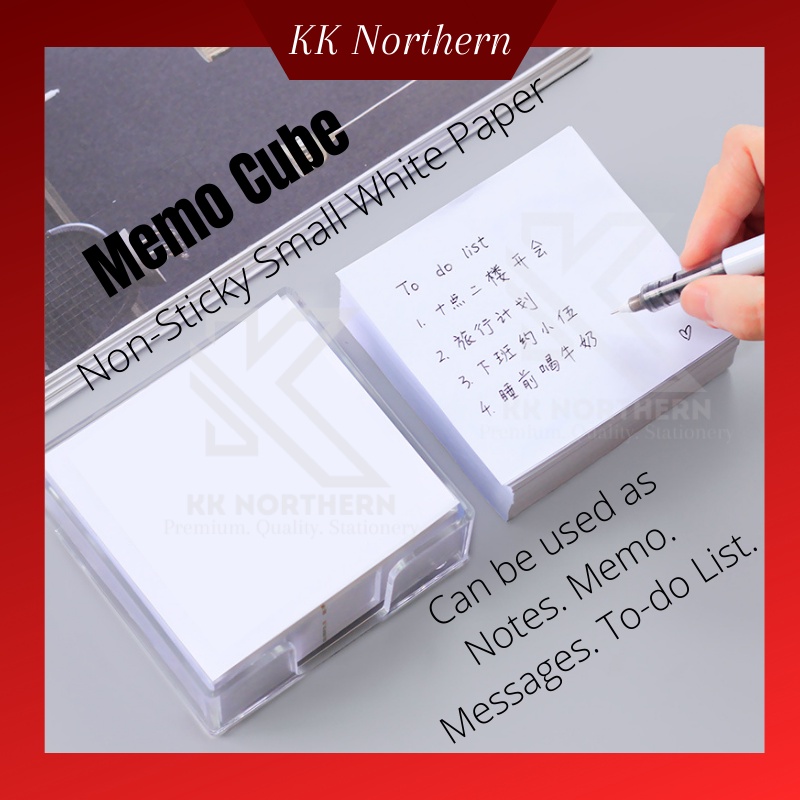 White Memo Cube Note Paper Square Paper Sheets Messages Paper Memo Pad