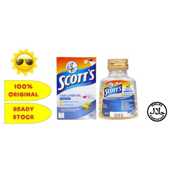Scott's cod liver oil capsule 100's (Single/Twin Pack) | Shopee Malaysia