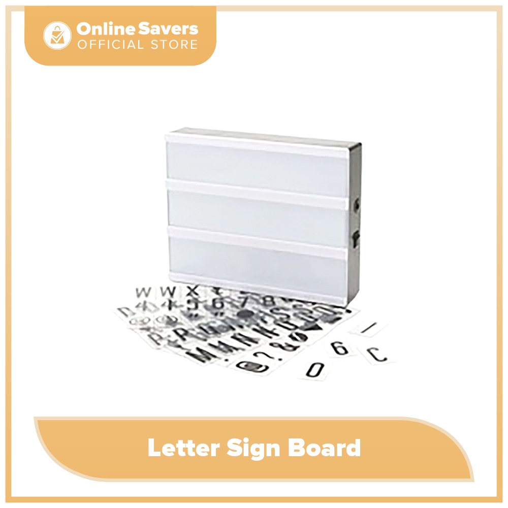 Onlinesavers Letter Sign Board Cinematic Lightbox | Shopee Malaysia