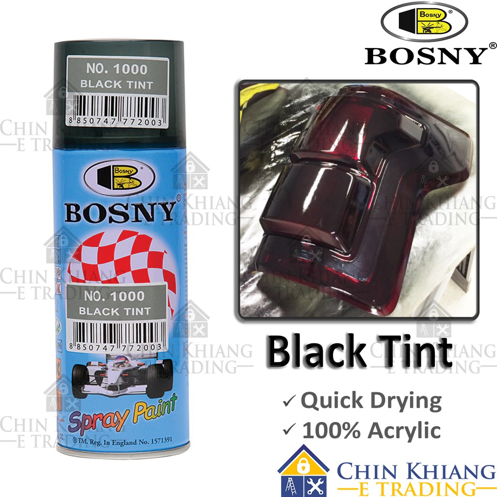 Bosny NO.1000 Black Tint Smoke Windows Glass Lamps House Car Care Spray