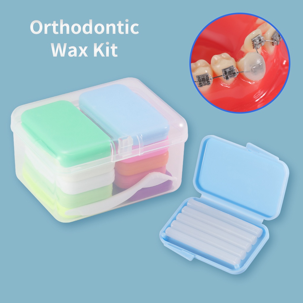 10 Packs Fruit Scent Dental Orthodontics Ortho Wax with Tool Tooth