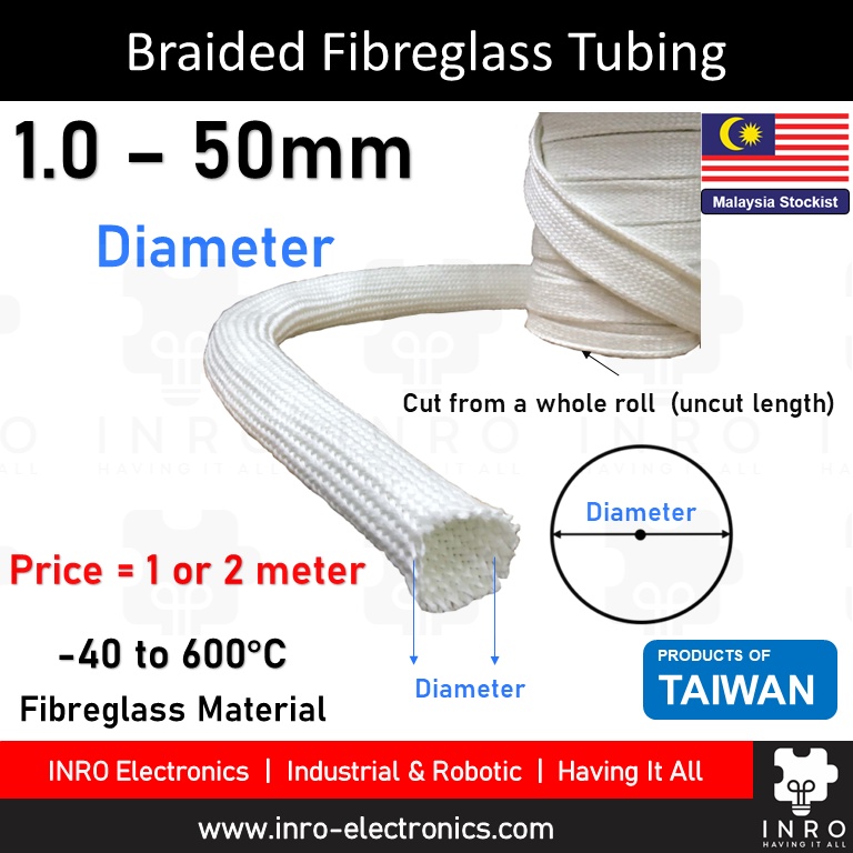 [1 50mm Diameter] Fiberglass Tubing (Braided), Fibreglass Cable