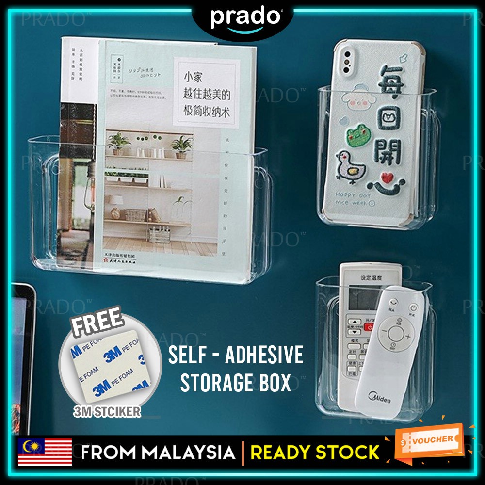 PRADO Wall-mounted Storage Box Bedside Racks Home Dormitory Acrylic ...
