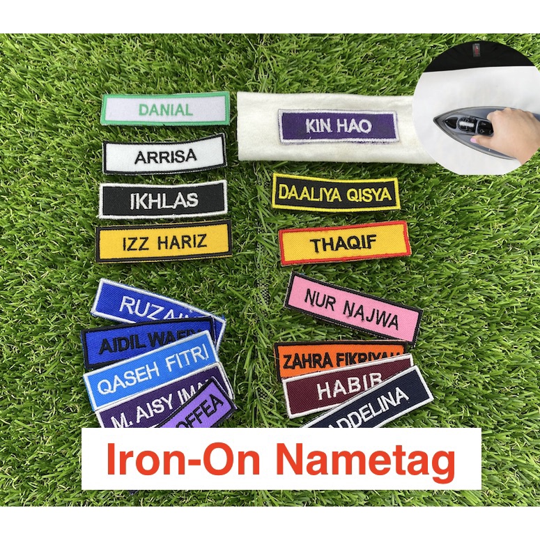 Personalized Mini Name Patch – Custom Kids Sew-On Embroidery Tag For School