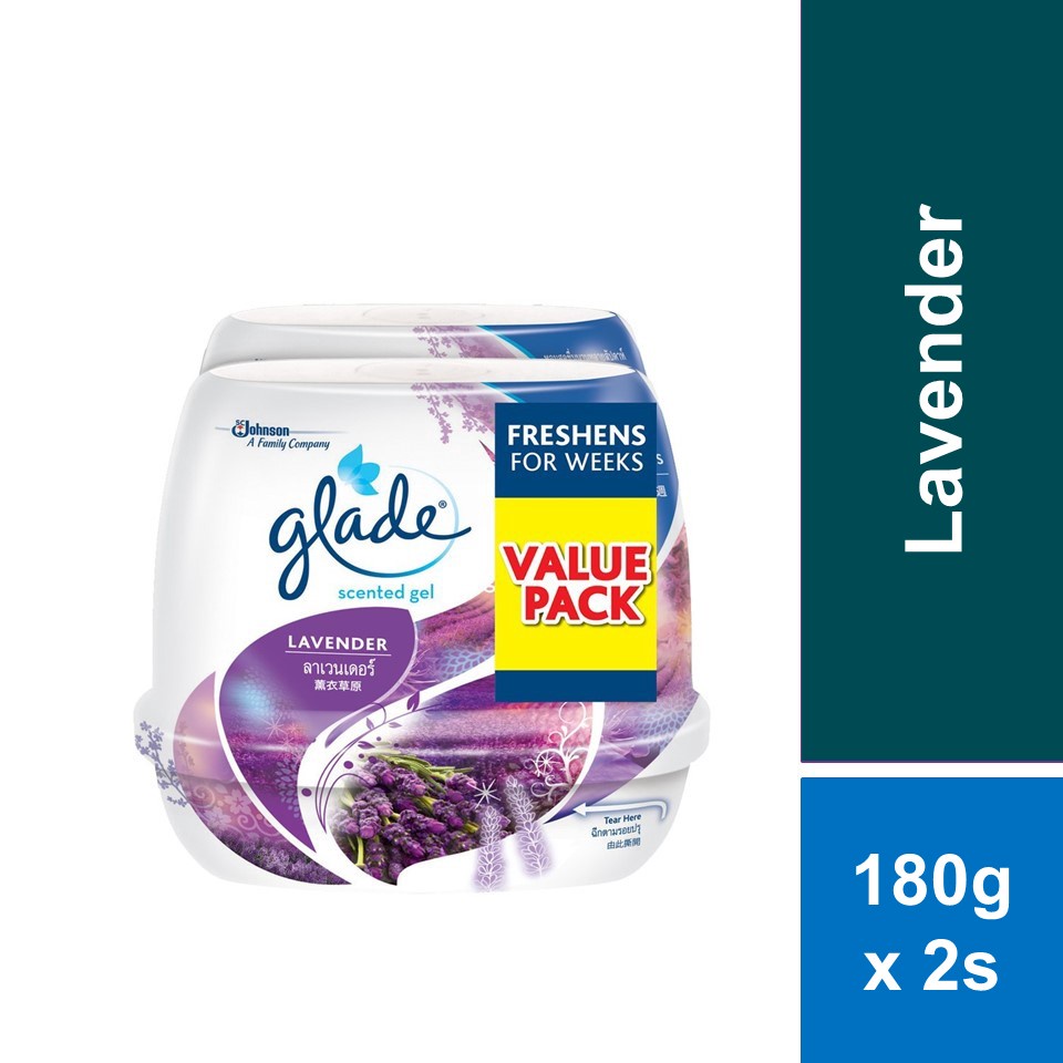 Glade Scented Gel Lavender 180g X 2s Shopee Malaysia