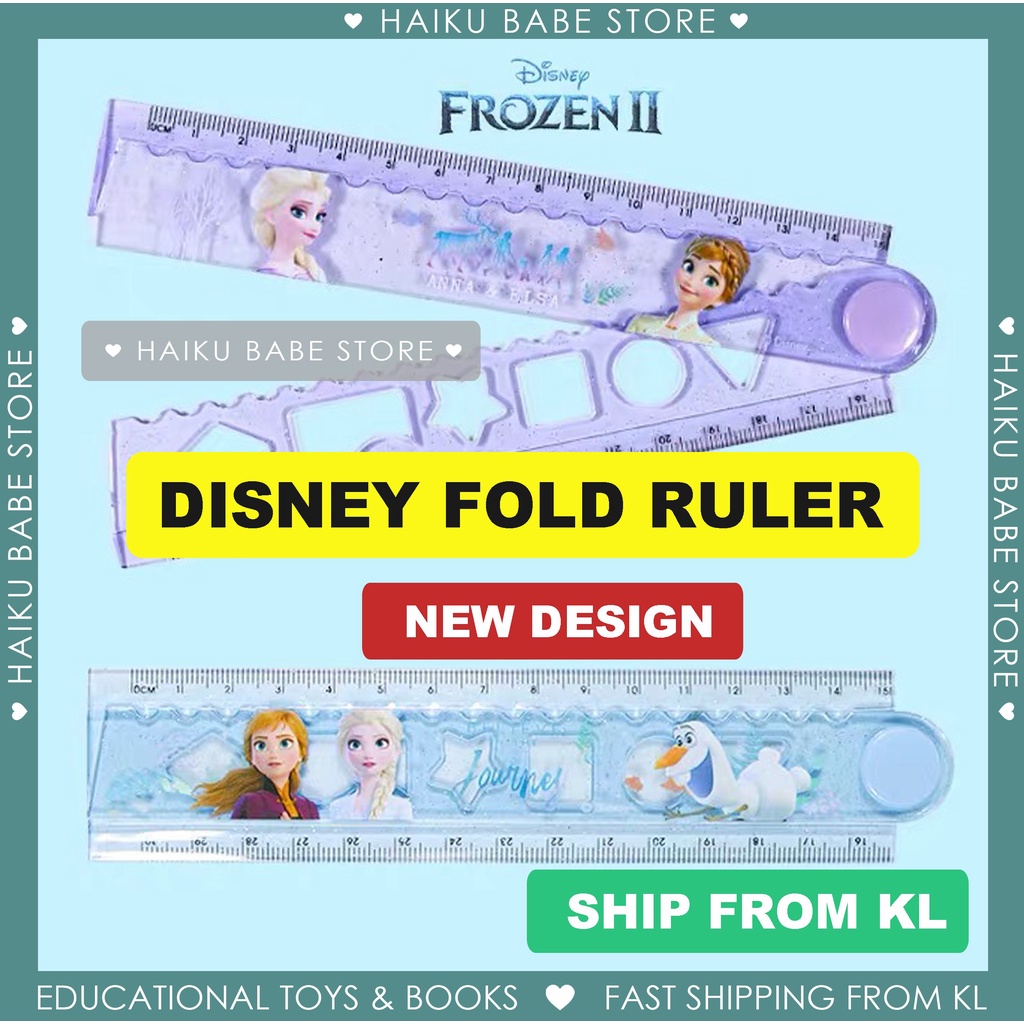[Disney] Foldable ruler-Frozen, Marvel, spiderman, Princess (pembaris ...