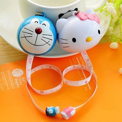 MKR Hello Kitty Doraemon Winnie Pooh Automatic Telescopic Tape Measure ...