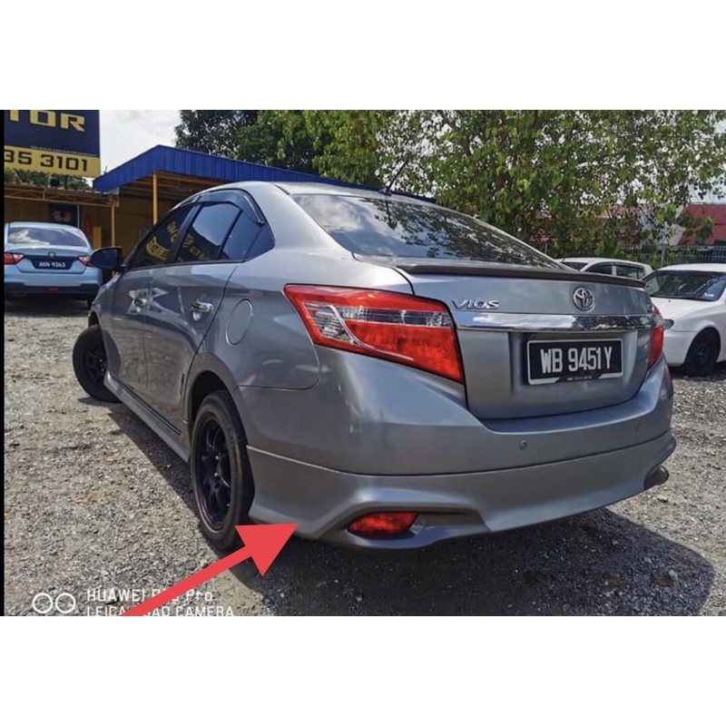 🔥READY STOCK🔥PU8171 Toyota Vios 2013” TRD SPORTIVO PU REAR Skirt NO ...