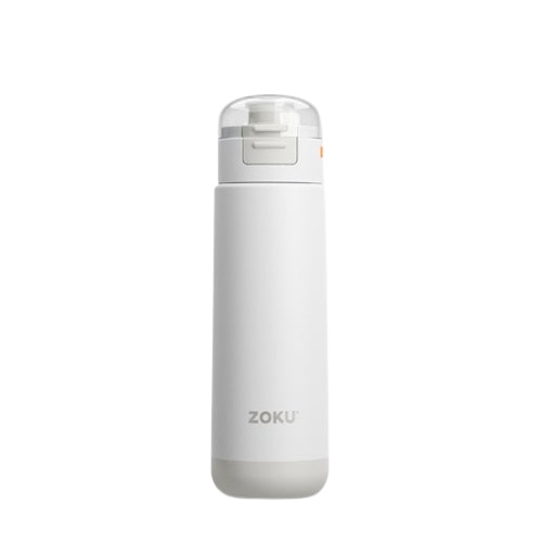 Zoku 18oz 530ml Stainless Steel Flip Top Sports Water Bottle Keep Warm