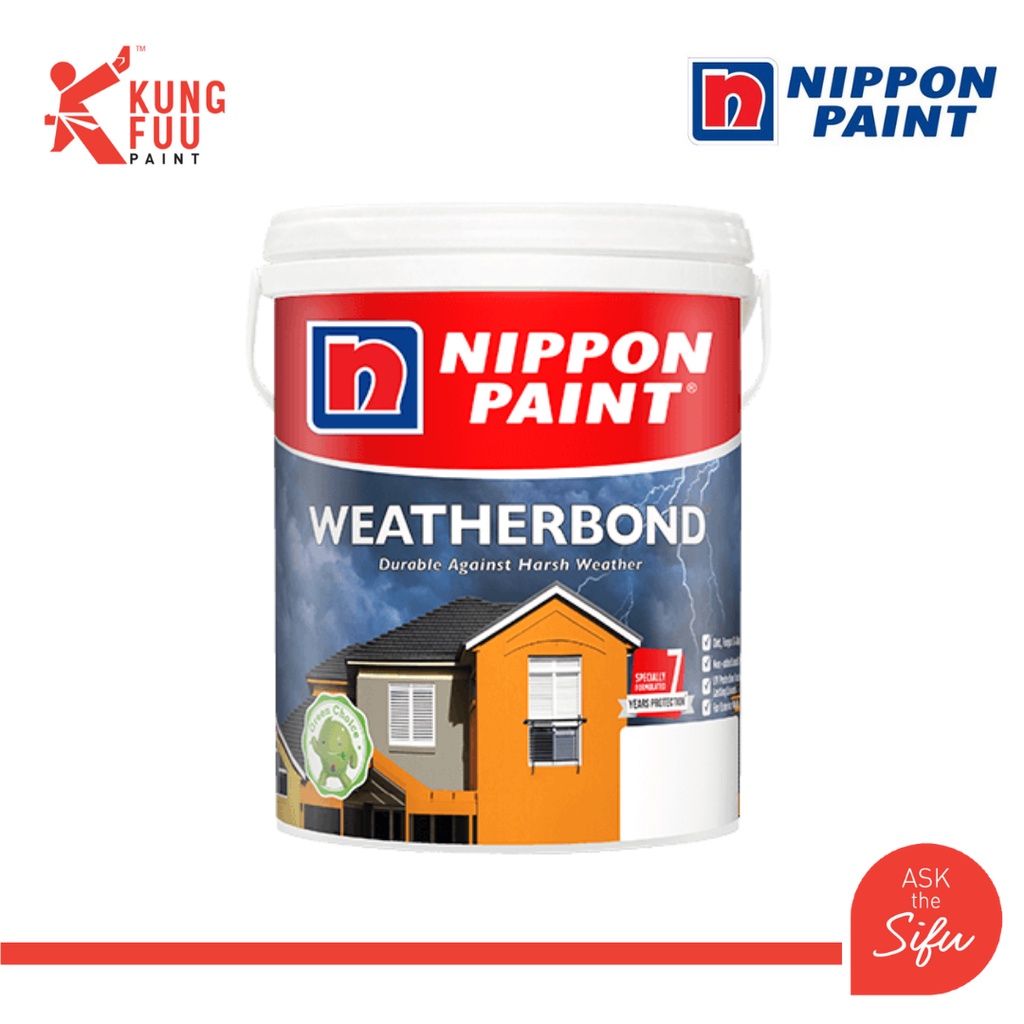 Nippon Paint 1 Litre Weatherbond AcrylicBased Exterior Color Wall