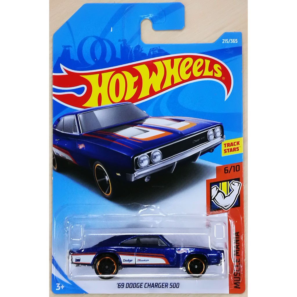 Hot Wheels 69 Dodge Charger 500 [1969 Then And Now Muscle Mania Flames Rod Squad Mooneyes