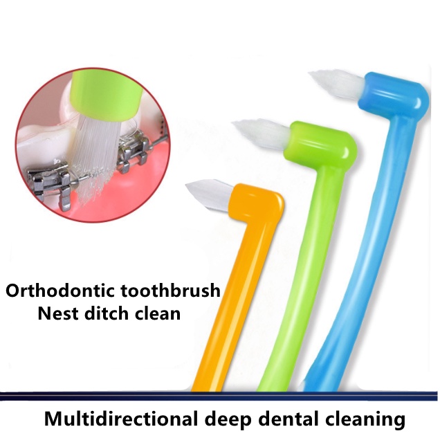 Dental Orthodontic Toothbrush Soft Interdental Brush Floss Pointed