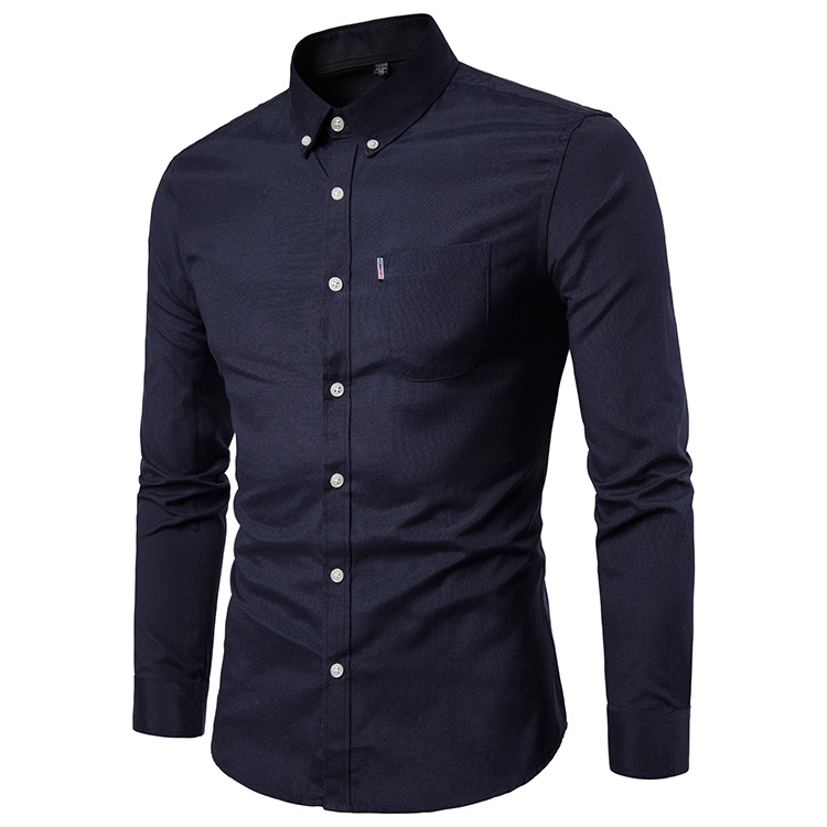 BOSC Ironless Oxford Shirt Men Kemeja Long Sleeve Formal Slim Fit ...