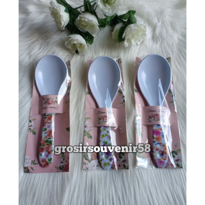 (50 pcs) MELAMINE ladles in plastic packaging + seby paper base ...