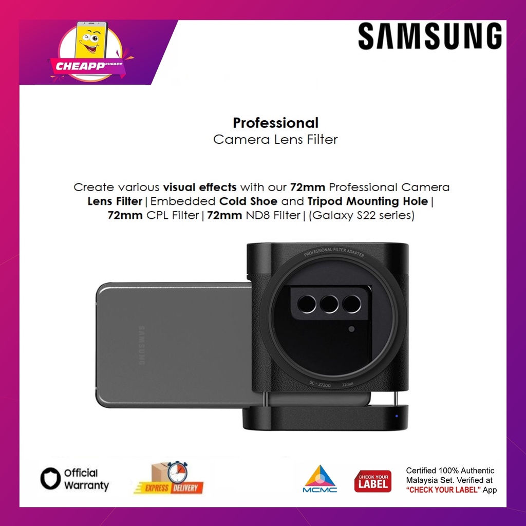 (ORIGINAL) Professional Camera Lens Filter (Galaxy S22 series) Shopee