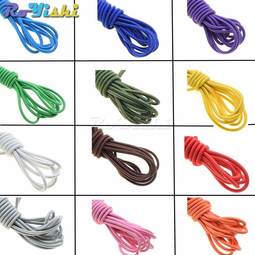 1 yard Colorful Diameter 3mm Elastic Rope Bungee Shock Cord Stretch ...