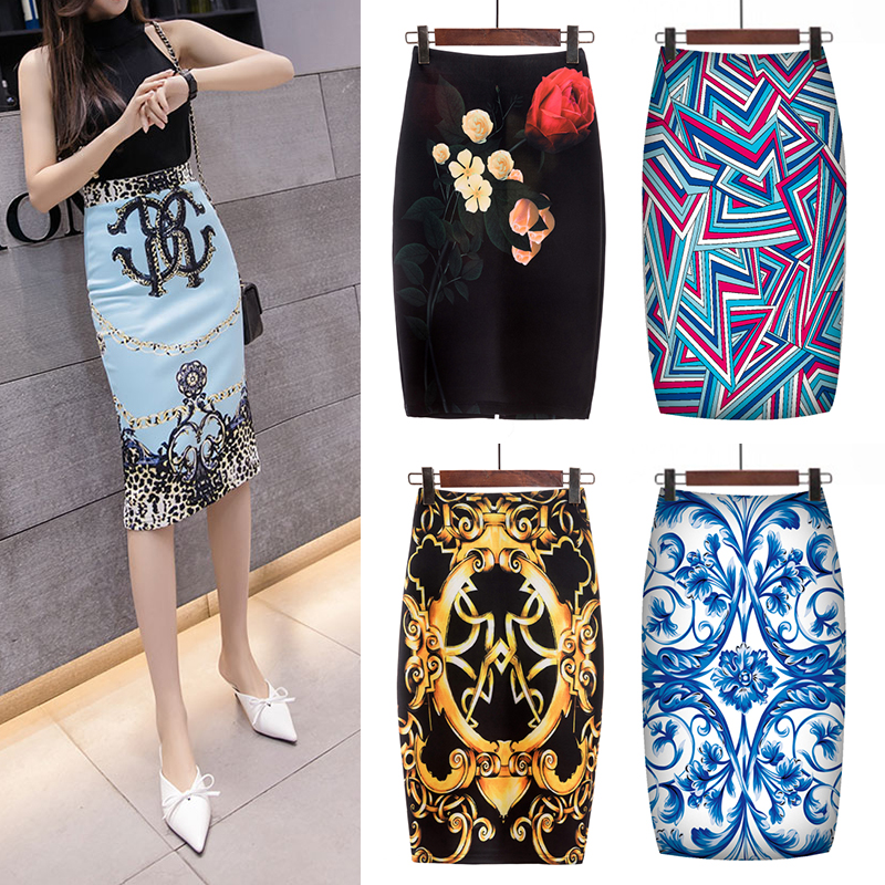 Floral pencil skirt outlet short