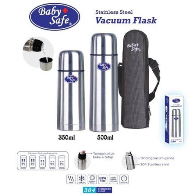 Baby Safe Stainless Steel Vacuum Flask 500 ml Shopee Malaysia