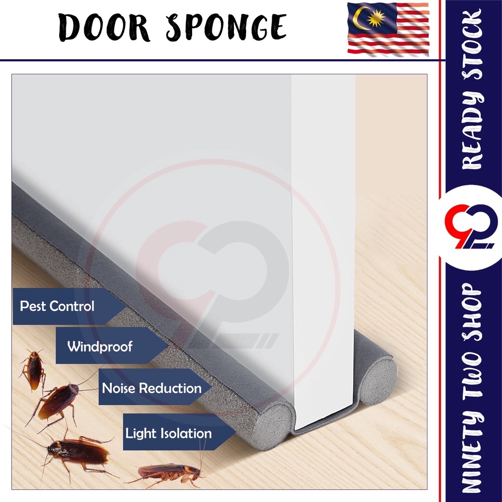 Twin Draft DIY Guard Energy Saving Under Door Stopper Wind Dust Bottom