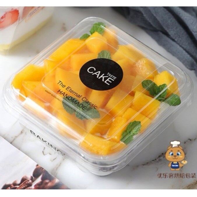 AR - (10 Pcs) 260ML SQUARE PUDDING BOX JELLY ICE CREAM CUP YOGURT CUP ...