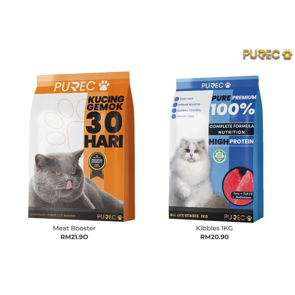 PUREC Pure Premium Dry Kibbles HIGH PROTEIN 1KG Shopee Malaysia