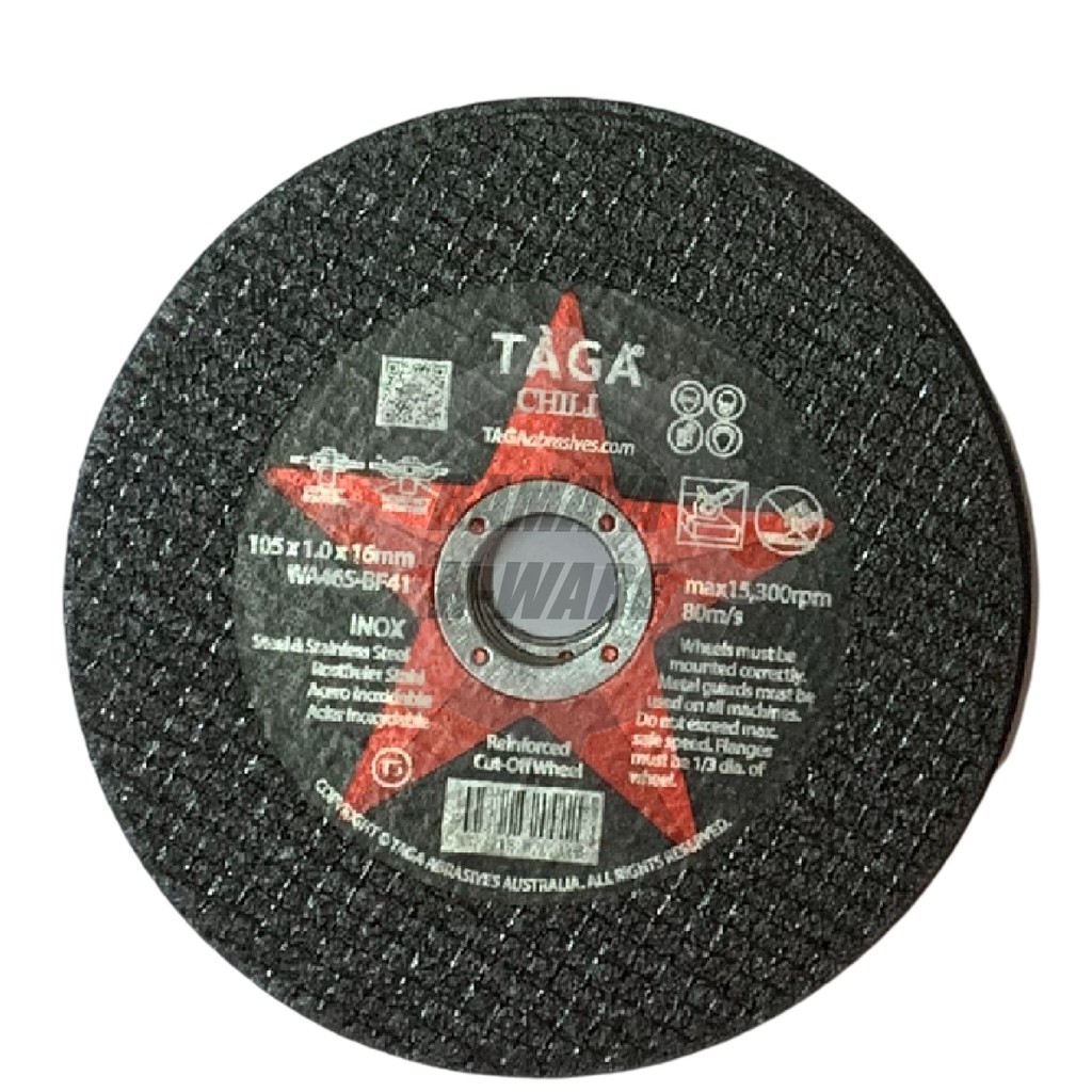 Chilli (TAGA) 4'' Metal Cutting Disc. Steel & Stainless Steel Cutting ...