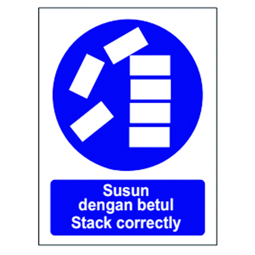 Susun dengan betul , safety sign, stack correctly | Shopee Malaysia