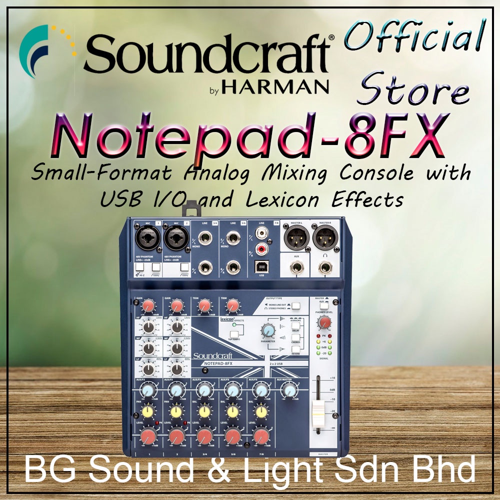 Analog　Malaysia　notepad8fx　and　Soundcraft　Effects　USB　Console　with　Notepad-8FX　Mixing　Format　Small　Shopee