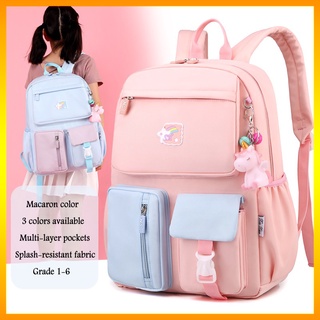 40 cm children s school bag 7 12 years old girl fashion backpack cute multi pocket elementary kanak school 1 6 grade travel backpack beg sekolah kids