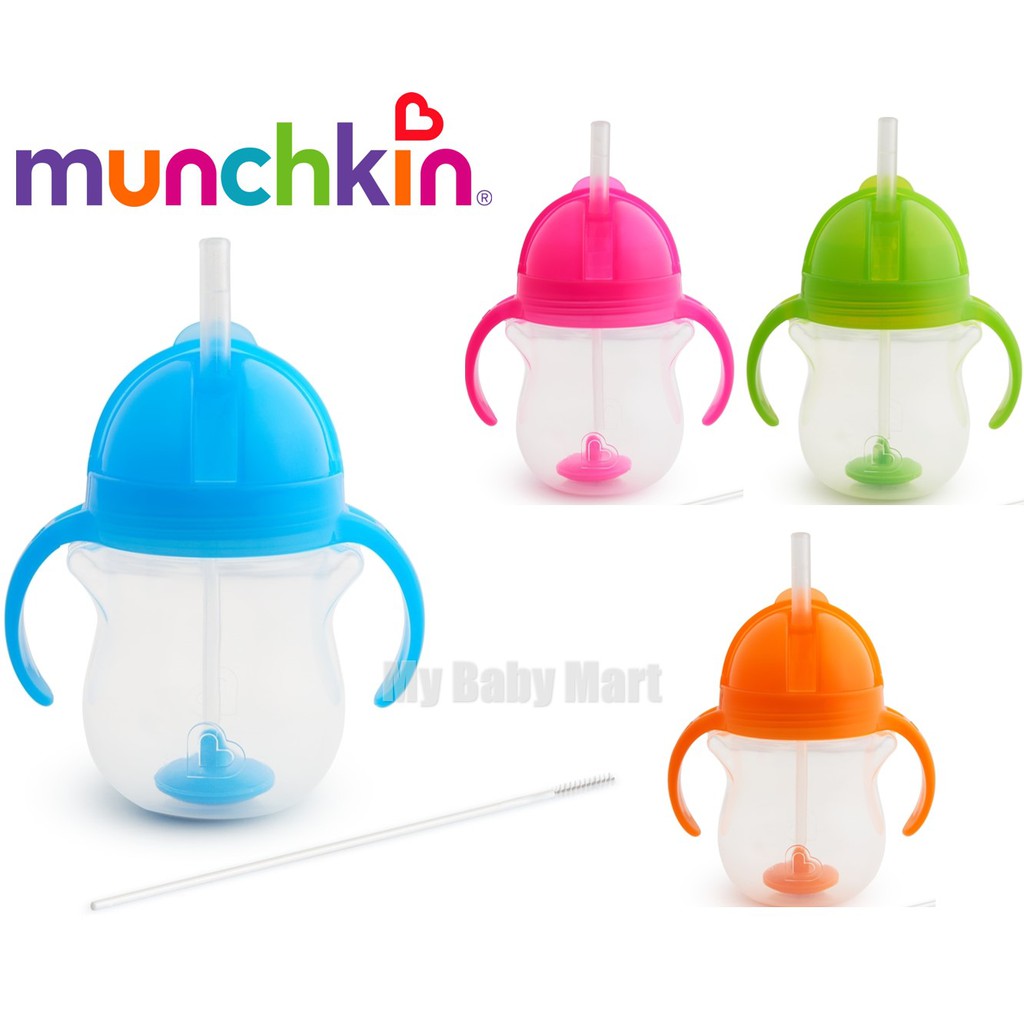 Munchkin Click Lock Weighted Straw Trainer Cup - 7oz - Blue