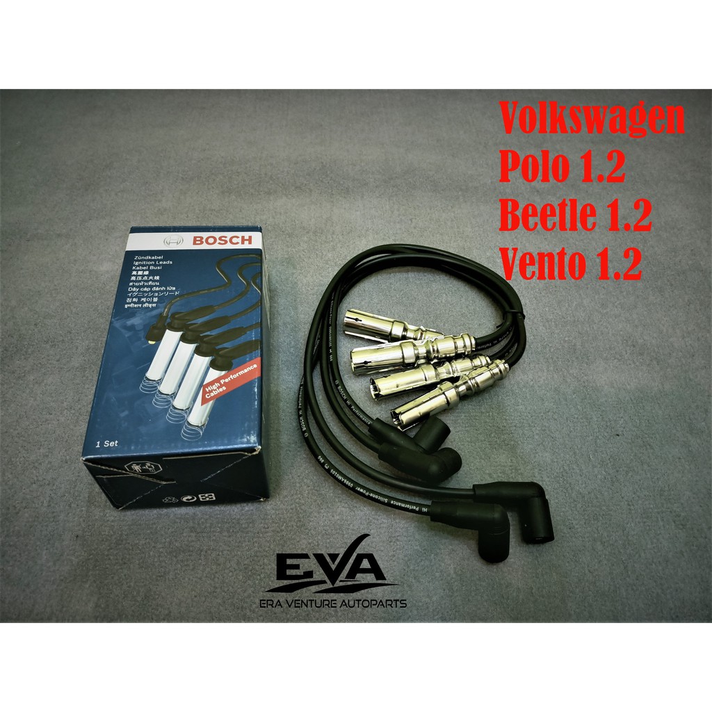 BOSCH VW AUDI 1.2 IGNITION CABLE / PLUG CABLE SET POLO 1.2 BEETLE 1.2 ...