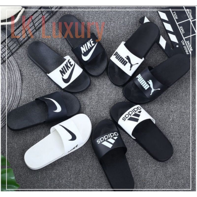 Nike puma adidas slippers store