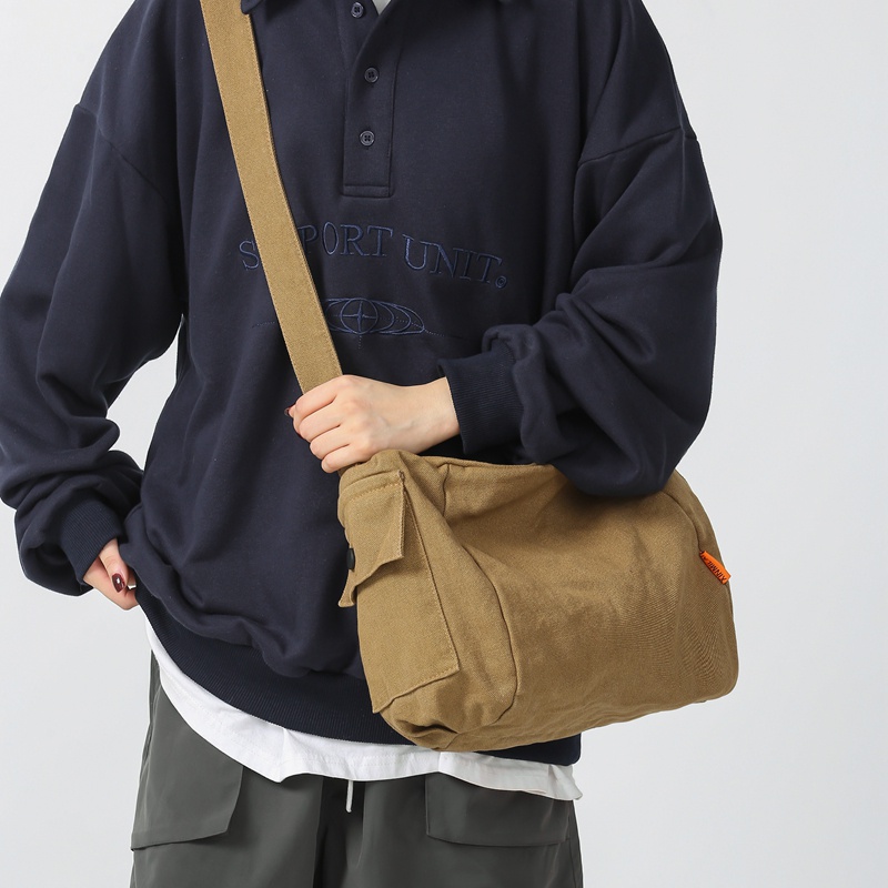 Korean Fashion Canvas Big Capacity sling & Shoulder & hobo Bag