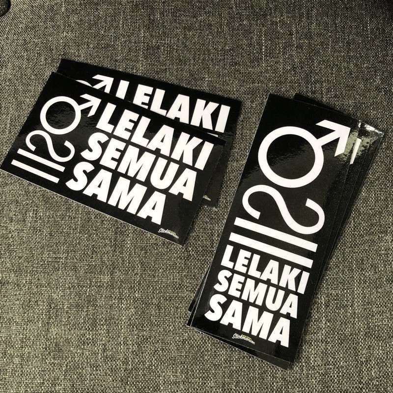 F989 Lelaki Semua Sama Sticker | Shopee Malaysia