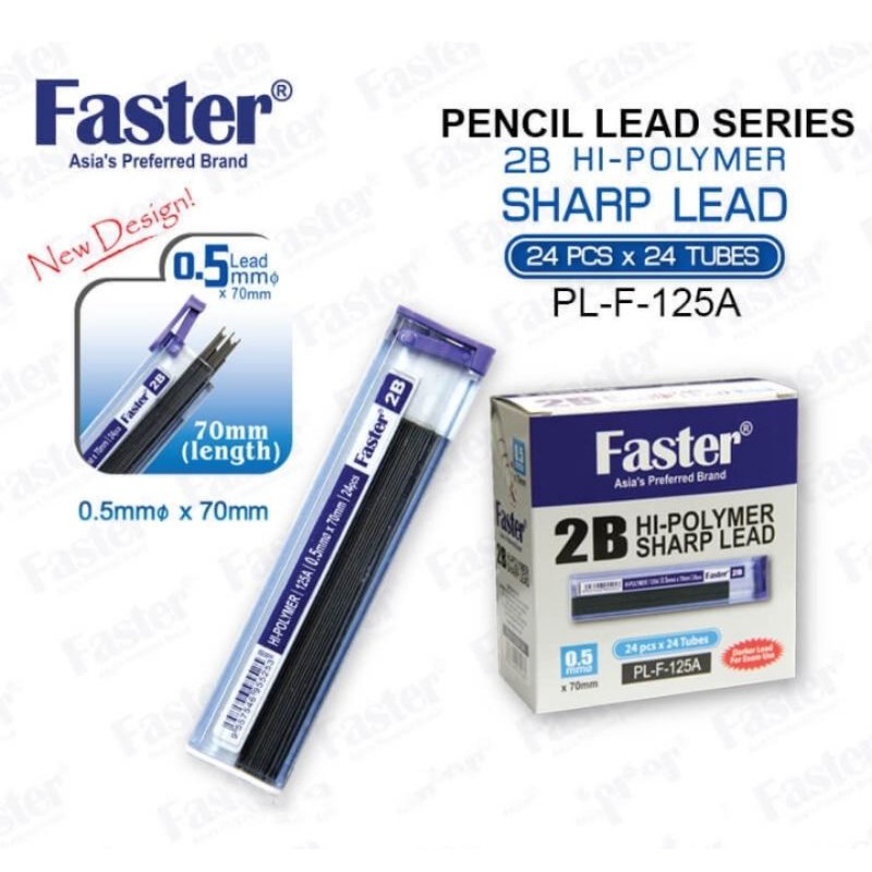 (1PCS) FASTER 0.5mm 2B PENCIL LEAD 笔芯 | Shopee Malaysia