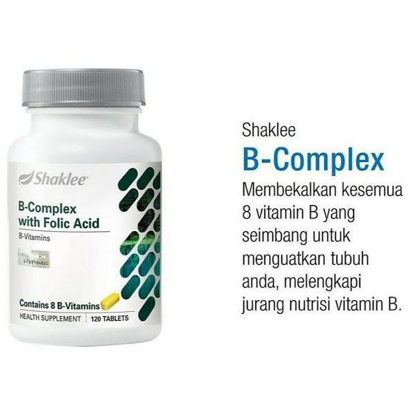 Shaklee B Complex with acid folic / B-complex / Vitamin B (120 Tablets ...