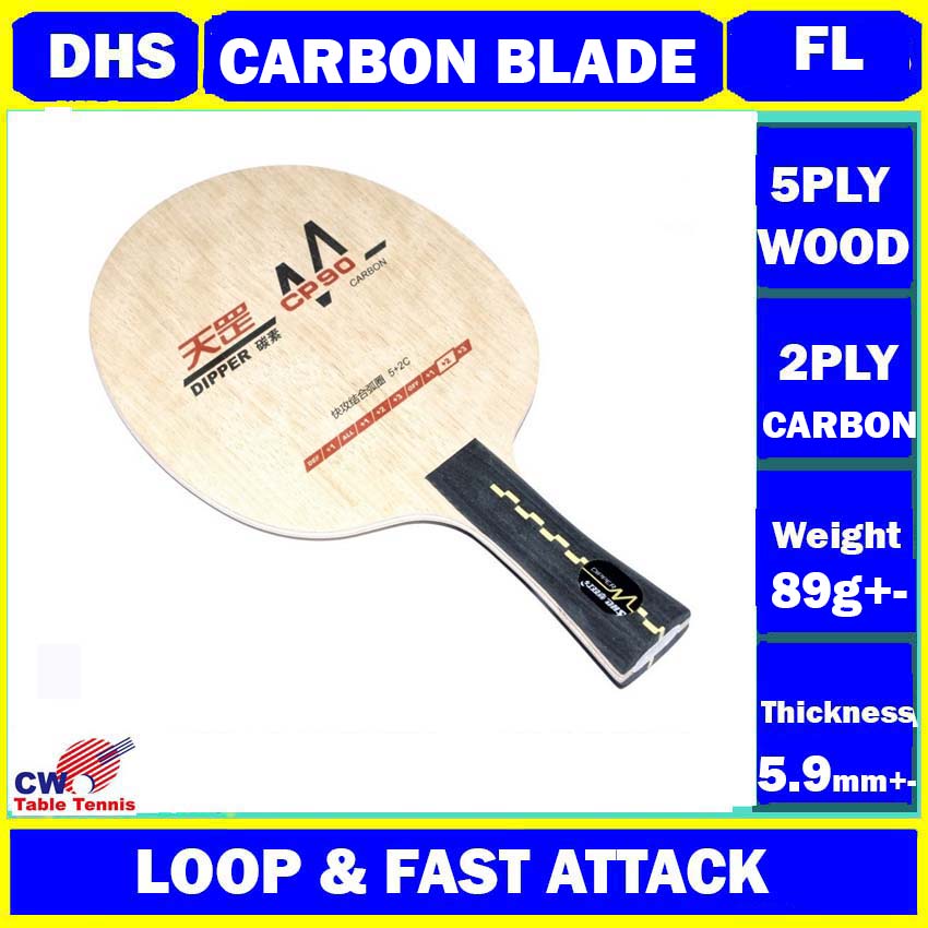 DHS DIPPER DM CP90 CARBON BLADE 5+2 carbon TABLE TENNIS BAT PING PONG ...