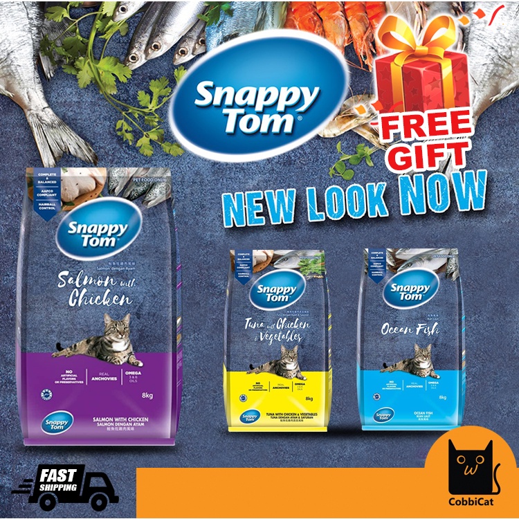 Snappy Tom Cat Food / Dry Food / Pet Food 8kg ( Tuna+Chicken ...