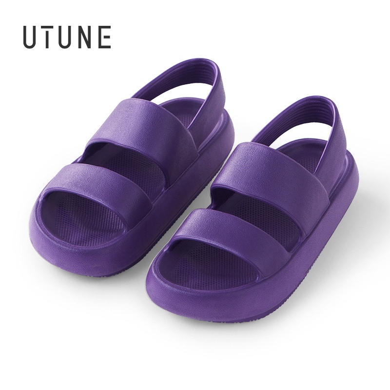 UTUNE Sandals For Women Flat Summer EVA Beach Non-slip Outwear Soft ...