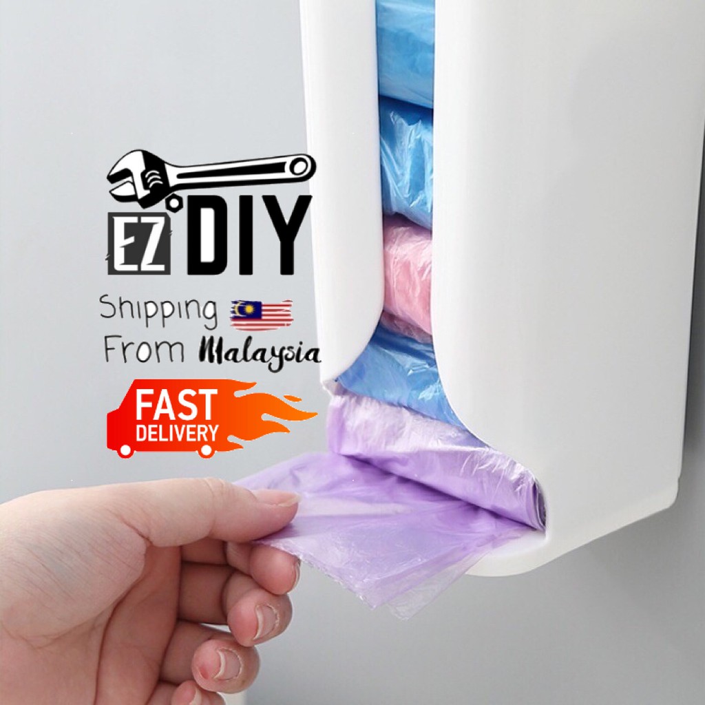 EZDIY rubbish bag storage box, recycle plastic storage Shopee Malaysia