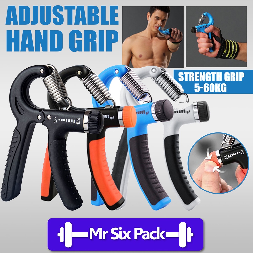 5-60KG Adjustable Resistance Hand Grip Gripper Wrist Arm Finger Forearm ...