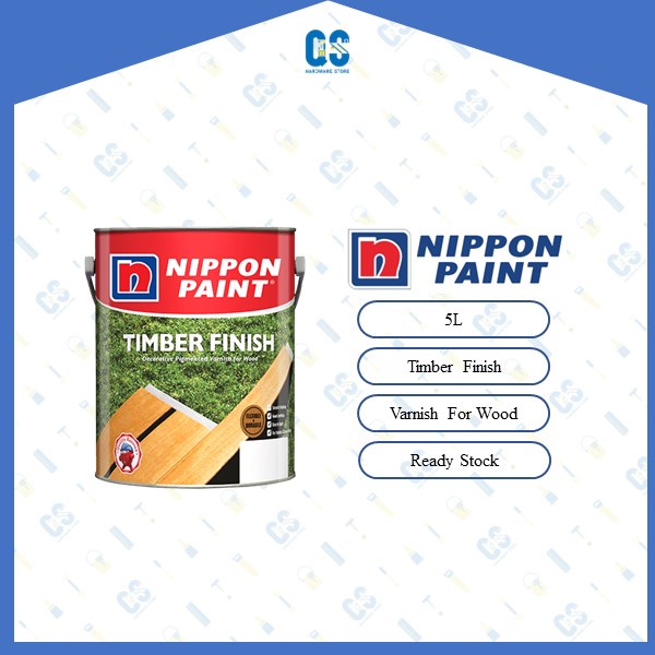 NIPPON PAINT Timber Finish 5L Wood Paint highlighting The Natural