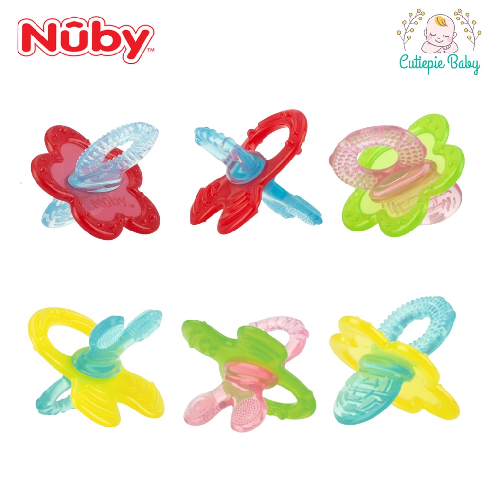 Nuby Soothing Teether Chewbies (Ribbon / Flower) | Shopee Malaysia