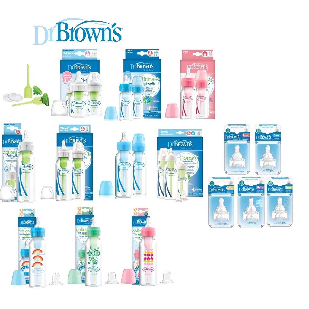 Dr.Brown's NarrowNeck Options+ Bottle 60ml/120ml/250ml/Starter Kit
