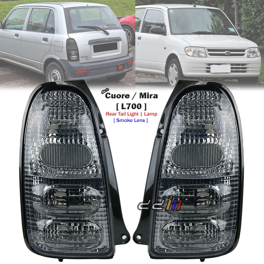 Perodua Kelisa Lampu Hitam Lampu Belakang 1 Pair Smoke Lens Tail Light