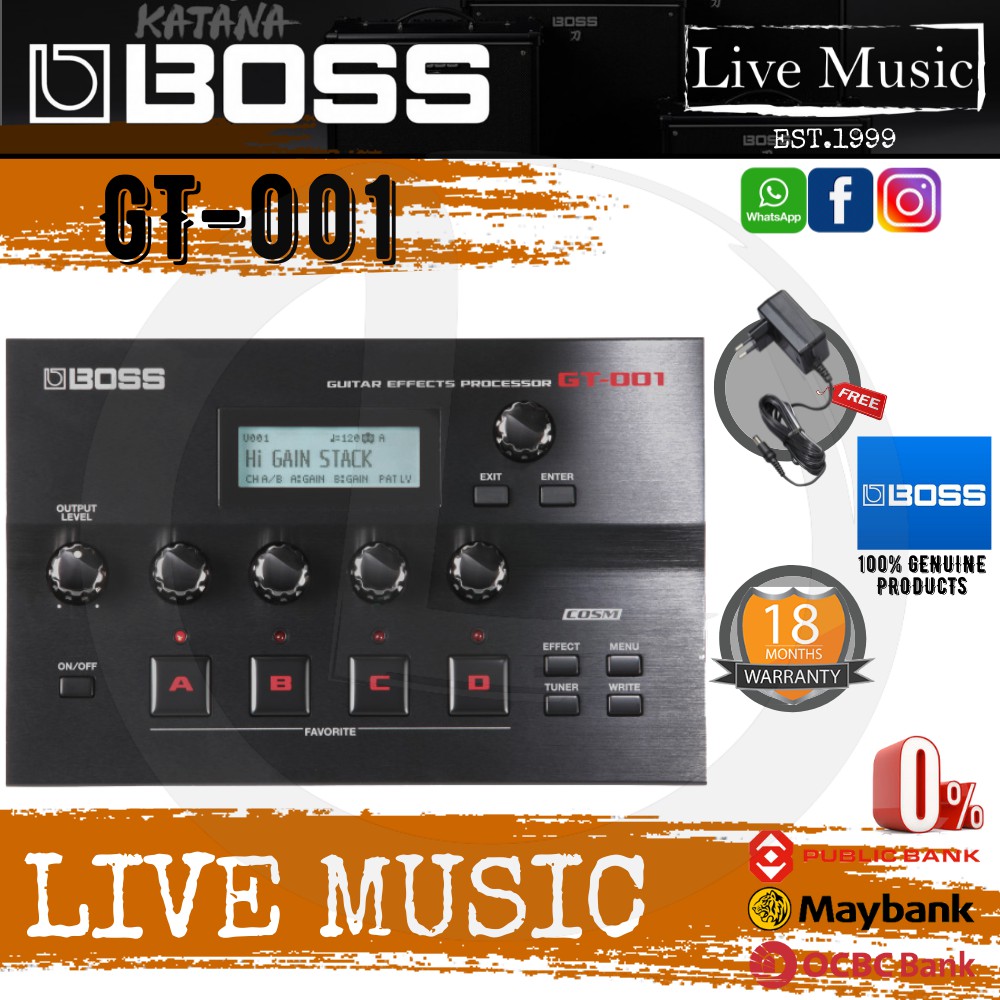 Boss GT-001 Table Top Guitar Effects Processor (GT001) | Shopee Malaysia