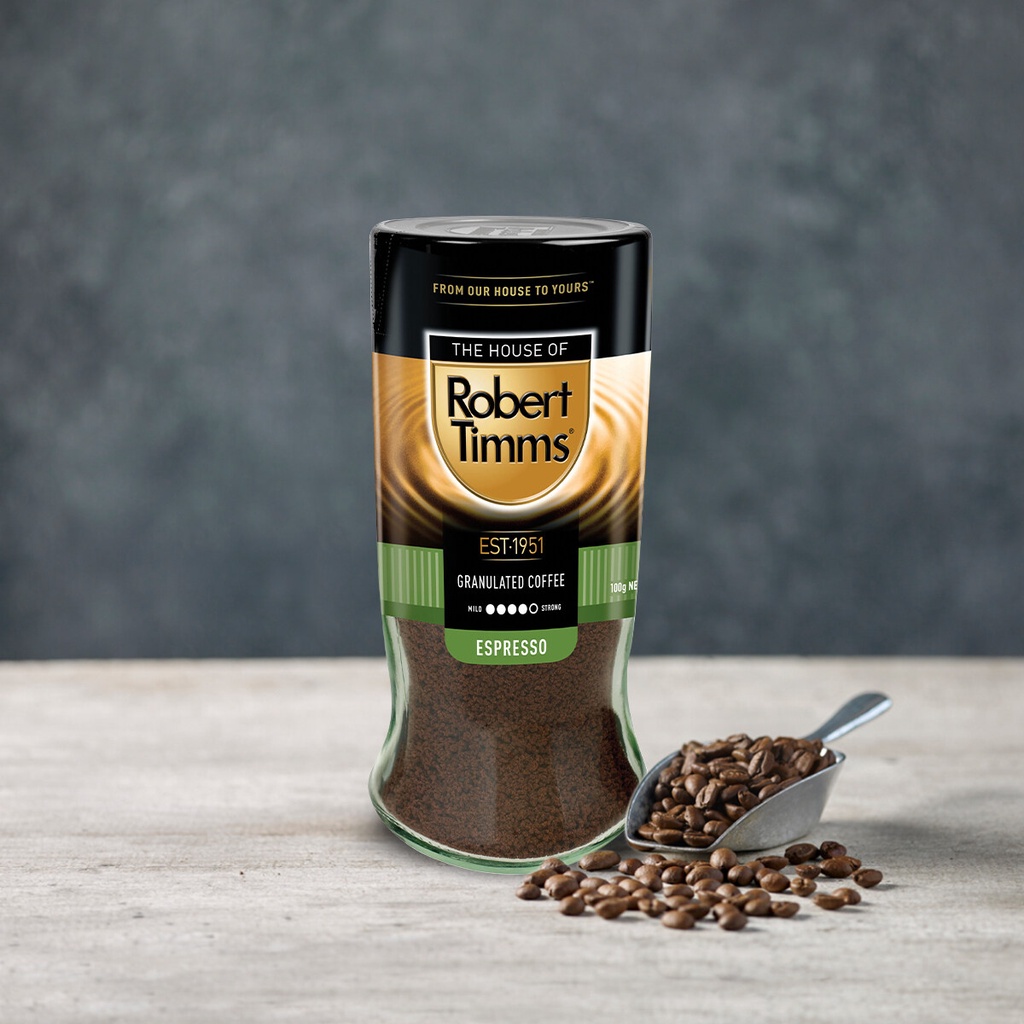 Robert Timms Granulated Instant Coffee 200g Premium Freeze Dried Coffee