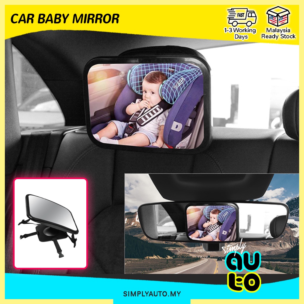 SIMPLYAUTO Baby Mirror For Car Seat Rear Facing Infant Wide Angle Rear