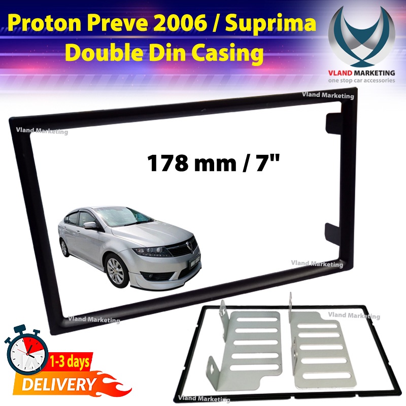 Proton Preve 2006 / Suprima Double Din Player Casing (Black) | Shopee ...