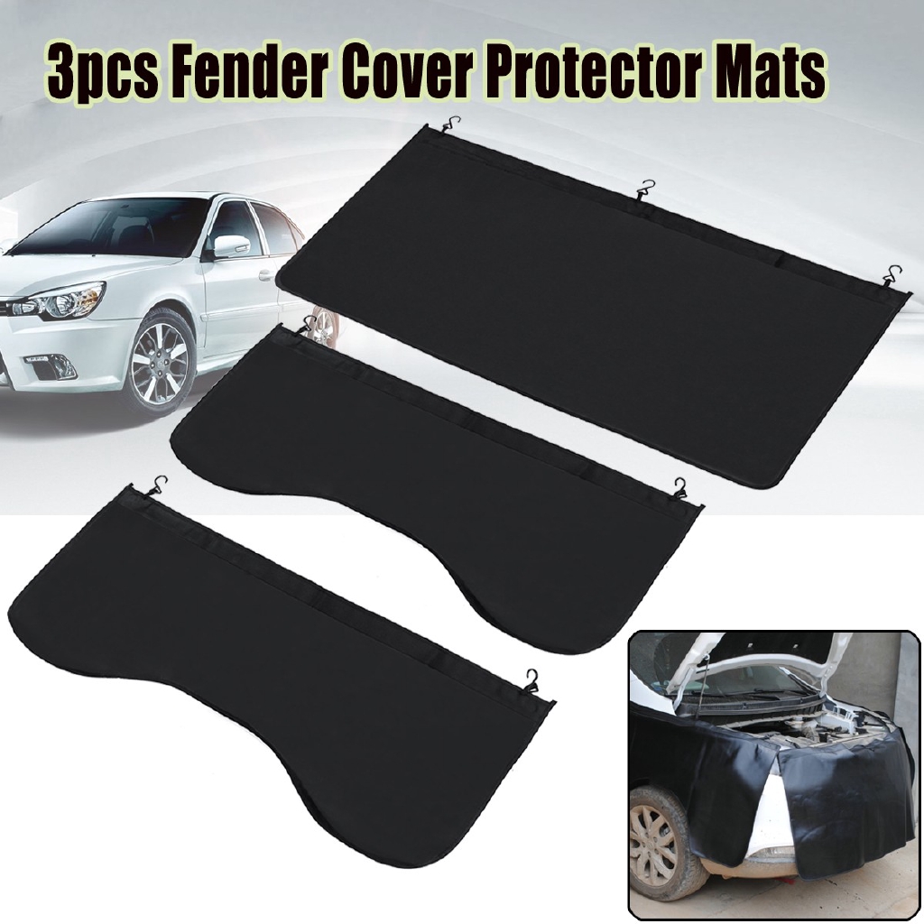 3pcs Car Automotive Mechanic Magnetic Fender Cover Protector Work Mat Pad  Set